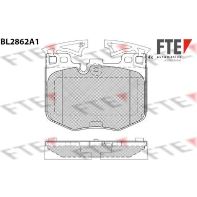 FTE | Bremsbelagsatz, Scheibenbremse | 9011102