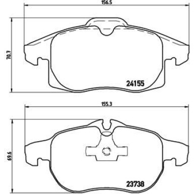 Brembo | Bremsbelagsatz, Scheibenbremse | P 10 011