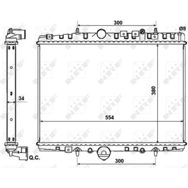 NRF | Kühler, Motorkühlung | 53787