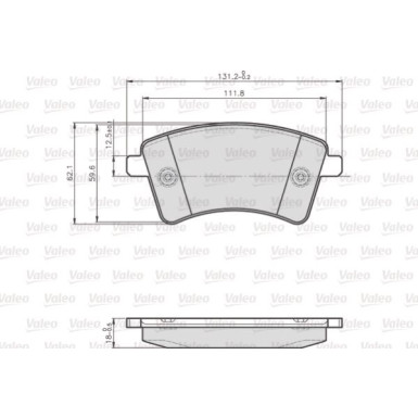 Valeo | Bremsbelagsatz, Scheibenbremse | 872693