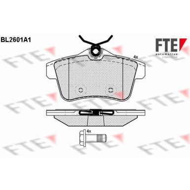 FTE | Bremsbelagsatz, Scheibenbremse | 9010852