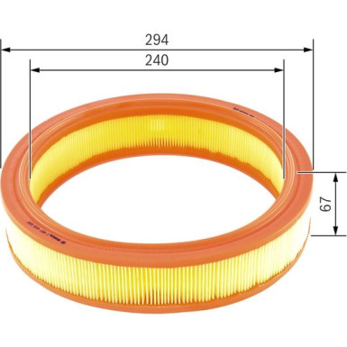 BOSCH 1 457 433 330 Luftfilter