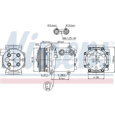 Nissens | Kompressor, Klimaanlage | 89551