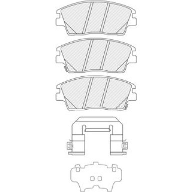 Ferodo | Bremsbelagsatz, Scheibenbremse | FDB5274