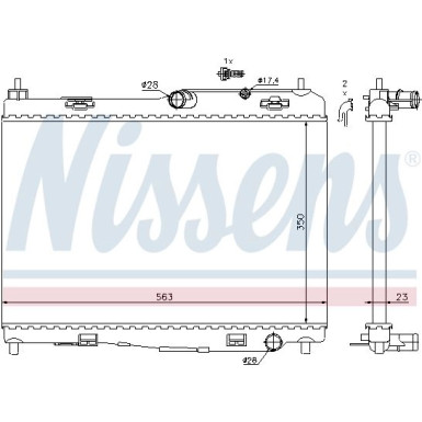 Nissens | Kühler, Motorkühlung | 69235