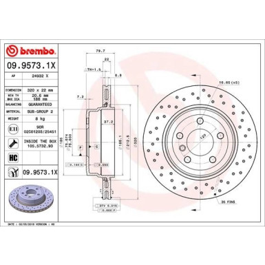 Brembo | Bremsscheibe | 09.9573.1X