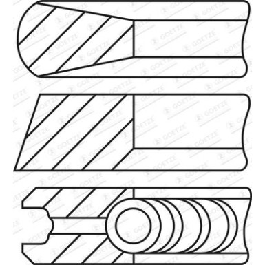 Goetze Engine | Kolbenringsatz | 08-443400-00