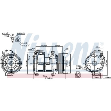 Nissens | Kompressor, Klimaanlage | 89084