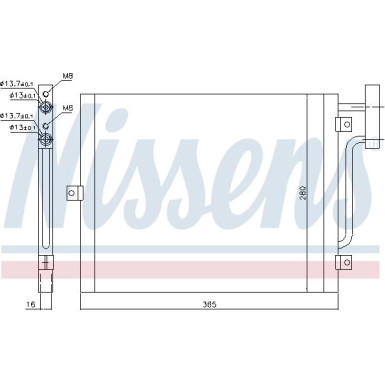 Nissens | Kondensator, Klimaanlage | 94715