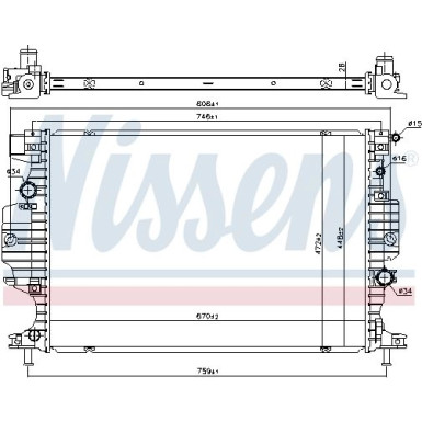 Nissens | Kühler, Motorkühlung | 620156