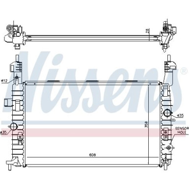 Nissens | Kühler, Motorkühlung | 63096