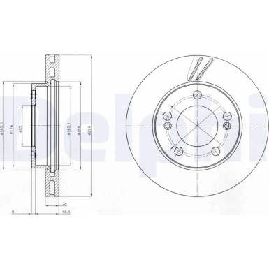 Delphi | Bremsscheibe | BG4206