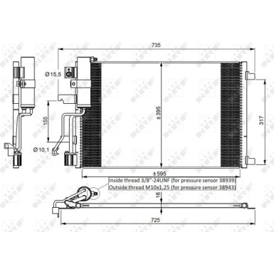 NRF | Kondensator, Klimaanlage | 35975