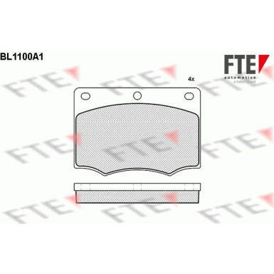 FTE | Bremsbelagsatz, Scheibenbremse | 9011072