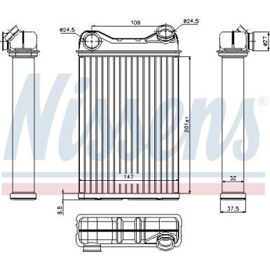 Nissens | Wärmetauscher, Innenraumheizung | 71445
