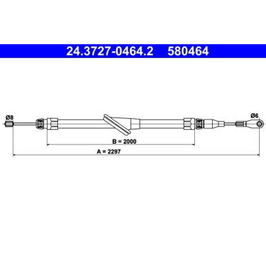 ATE | Seilzug, Feststellbremse | 24.3727-0464.2