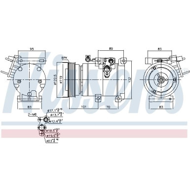 Nissens | Kompressor, Klimaanlage | 890686