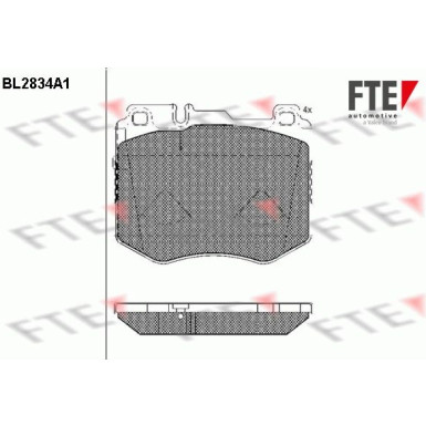 FTE | Bremsbelagsatz, Scheibenbremse | 9011013