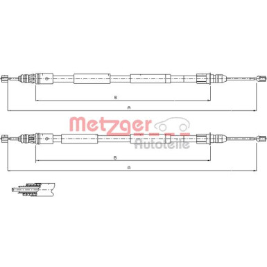 Metzger | Seilzug, Feststellbremse | 11.6771