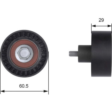 Gates | Umlenk-/Führungsrolle, Zahnriemen | T41233