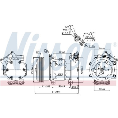 Nissens | Kompressor, Klimaanlage | 89159