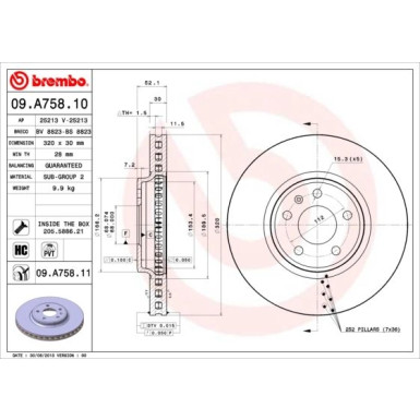 Brembo | Bremsscheibe | 09.A758.11