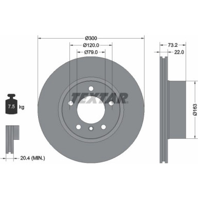 Textar | Bremsscheibe | 92238505