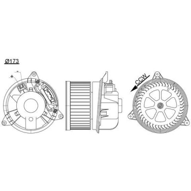 Mahle | Innenraumgebläse | AB 195 000S