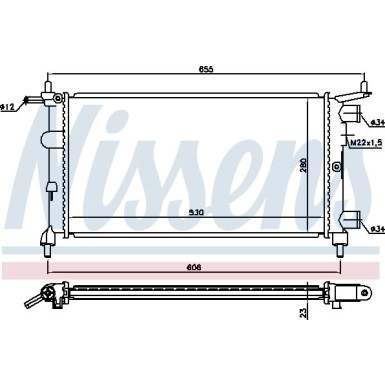 Nissens | Kühler, Motorkühlung | 63290