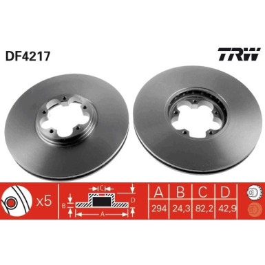 TRW | Bremsscheibe | DF4217