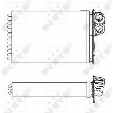 NRF | Wärmetauscher, Innenraumheizung | 53553