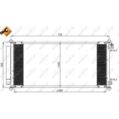 NRF | Kondensator, Klimaanlage | mit Trockner | 35791