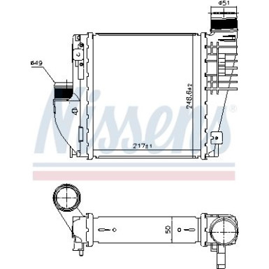 Nissens | Ladeluftkühler | 96380