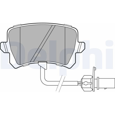Delphi | Bremsbelagsatz, Scheibenbremse | LP3141