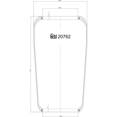 FEBI BILSTEIN 20762 Federbalg, Luftfederung