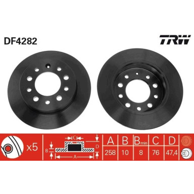 TRW | Bremsscheibe | DF4282