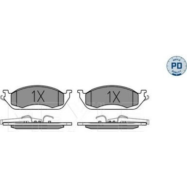 Meyle | Bremsbelagsatz, Scheibenbremse | 025 231 9317/PD