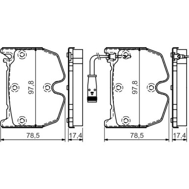 BOSCH | Bremsbelagsatz, Scheibenbremse | 0 986 494 364