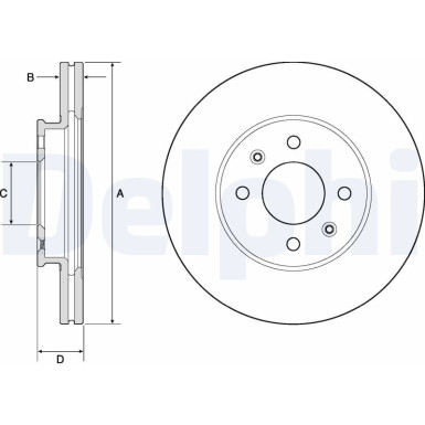 Delphi | Bremsscheibe | BG4744C