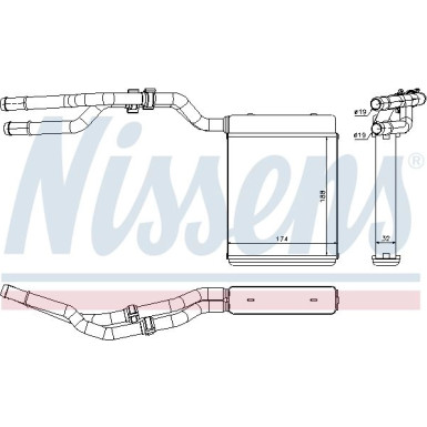 Nissens | Wärmetauscher, Innenraumheizung | 71774