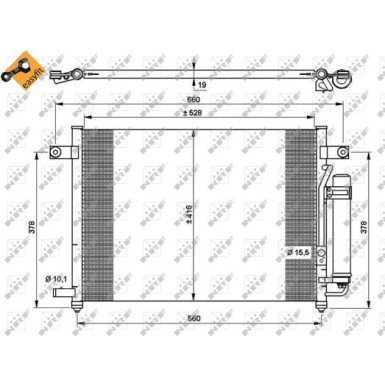 NRF | Kondensator, Klimaanlage | 35767