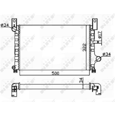 NRF | Kühler, Motorkühlung | 506224