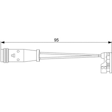 BOSCH | Warnkontakt, Bremsbelagverschleiß | 1 987 473 006