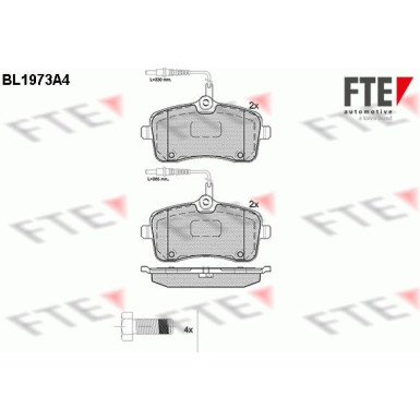 FTE | Bremsbelagsatz, Scheibenbremse | 9010559