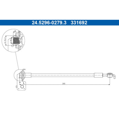 ATE | Bremsschlauch | 24.5296-0279.3