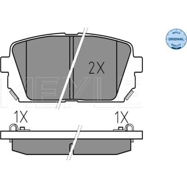 Meyle | Bremsbelagsatz, Scheibenbremse | 025 244 9116/W