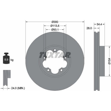 Textar | Bremsscheibe | 92231500