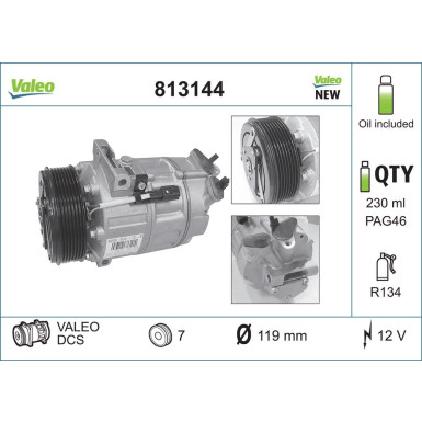 Valeo | Kompressor, Klimaanlage | 813144