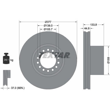 Textar | Bremsscheibe | 93101400