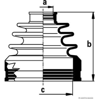 Herth+Buss Jakoparts | Faltenbalgsatz, Antriebswelle | J2882022